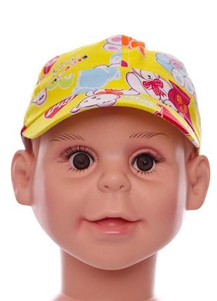 Кепка детская желтая коттоновая murat baby