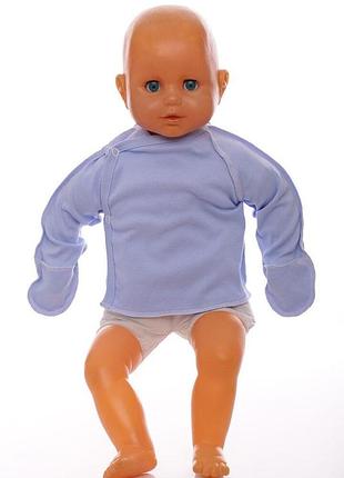 Сорочка з подряпинами для хлопчика інтерлок babykroha блакитна