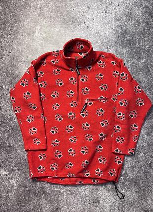 Флісова кофта jack wolfskin paw print made in italy