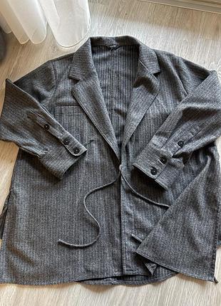 Жіночий брючний костюм massimo dutti сірий