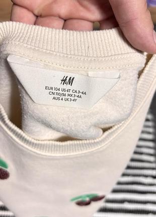 Світшот для дівчинки на 3-4 роки від h&m 6
