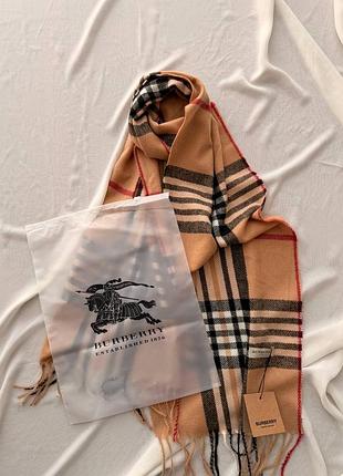 Шарф в клітинку бренду burberry, коричневий