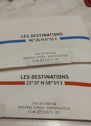 Пробники пв немецкого нишевого бренда les destinations объемом по 1.5 мл