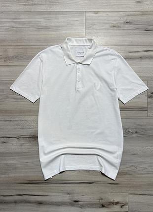 Белая футболка стильная поло инимиго inimigo heart logo polo, m, оригинал