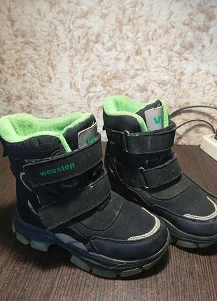 Черевики для дітей weestep зимові чорні із зеленим