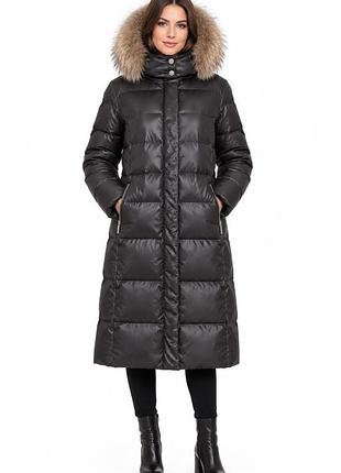 Frieda freddies new york пуховик пухове пальто з капюшоном р.40/46