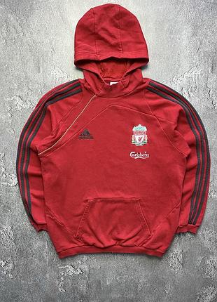 Vintage винтажное худи adidas liverpool адидас ливерпуль big logo lampas size xl размер хл