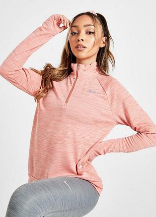 Новая женская персиковая спортивная кофта найк nike running dri-fit element, m, оригинал