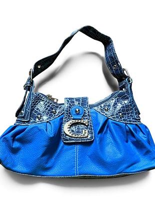 Жіноча синя сумка style guess logo