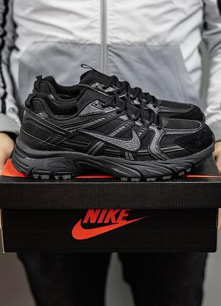 Утепленные зимние мужские кроссовки nike v2k run winter termo black найк черного цвета термо