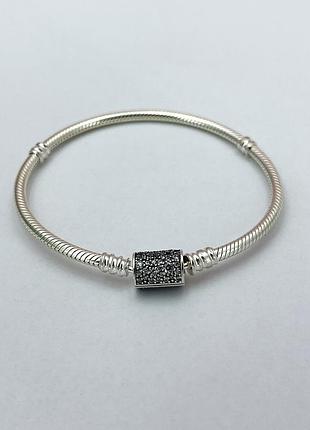 Серебряный браслет no brand с застежкой pave 16