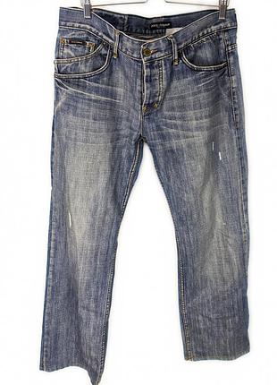 Джинсы g&amp;d размер 36 (xxl / 54-56) с вышивкой синие, отличный