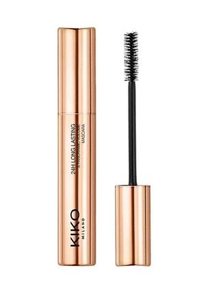 Туш для вій kiko milano 24h long last & panoramic volume mascara