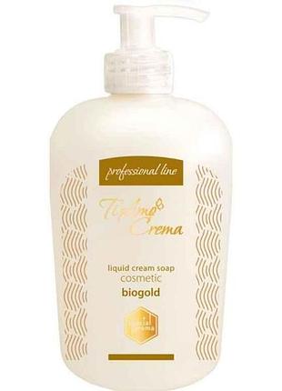 Крем-мыло жидкое 450мл косметическое с биозолотом (professional line) тм ti amo crema