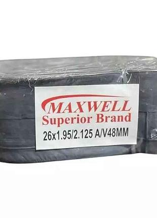 Камера для велосипеда d-26 х 1,95/2,125 (a/v 48 мм) тм maxwell