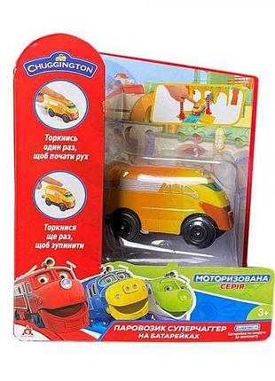 Паровозик суперчаггер на батарейках eu890404 тм chuggington