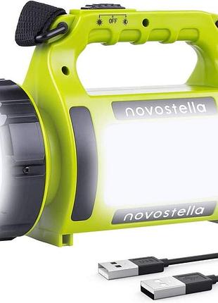 Аккумуляторный светодиодный фонарик-фонарик novostella cree led searchlight, яркий кемпинговый фонарик для улиц