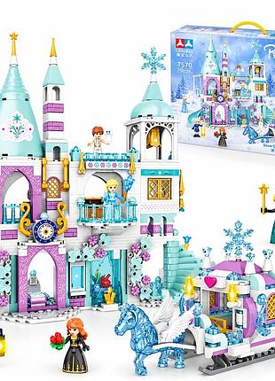 Конструктор ледяной дворец disney frozen снежной королевы 742 детали с 5 фигурками, лошадью и каретой для детей от 8 лет