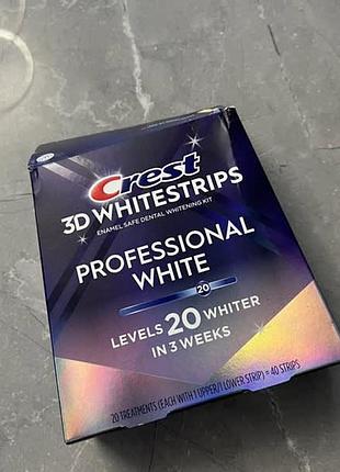 Crest 3d whitestrips enamel safe, смужки для відбілювання зубів, 40 шт.