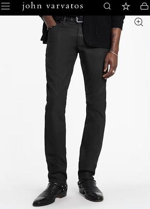 John varvatos collection  чоловічі звужені сірі джинси бавовна