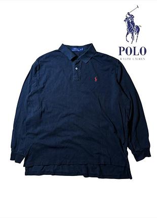 Стильное мужское поло с длинным рукавом polo ralph lauren (лонгслив) xl