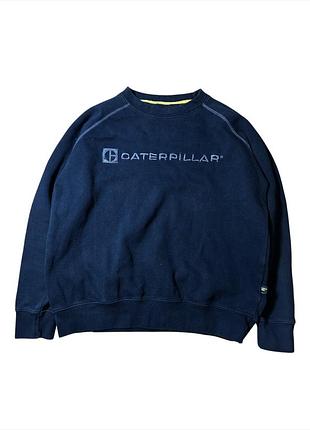 Мужской свитшот caterpillar (cat) оригинал / темно-синий кофта свитшот кенгуру