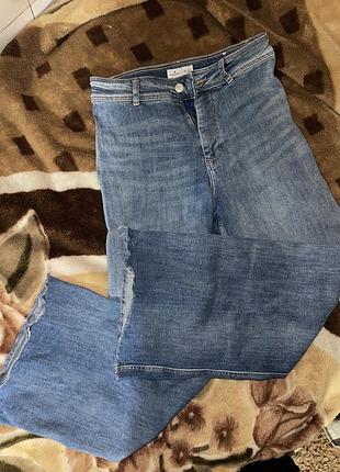 Джинси springfield wide leg з необробленим краєм (оригінал)