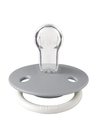 Соска пустышка bibs de lux silicone (круглая) 0-36 мес - cloud ночная