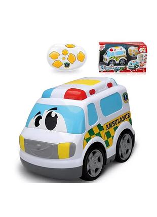 Дитяча машинка радіокерована «швидка допомога» smily fun / kiddygo (city service 2.4 ghz) зі звуковими та світловими ефектами