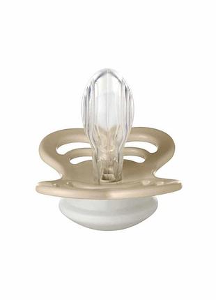 Соска пустышка bibs supreme silicone symmerical (симметричная) 0-6 мес – vanilla glow (светится в темноте)