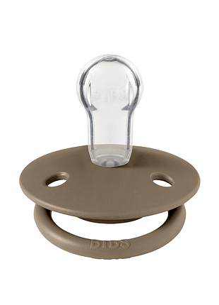 Соска пустушка bibs de lux silicone (кругла) 0-36 міс – dark oak
