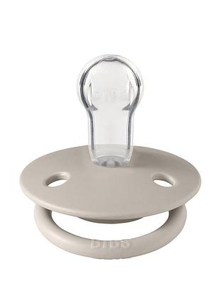 Соска пустушка bibs de lux silicone (кругла) 0-36 міс – sand
