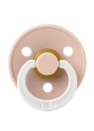 Соска пустушка bibs colour latex кругла 18+ міс blush night (світиться вночі)
