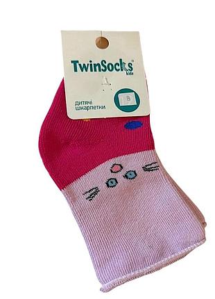 Шкарпетки дитячі twinsocks 08 р. рожево-малинові з вусами 8106