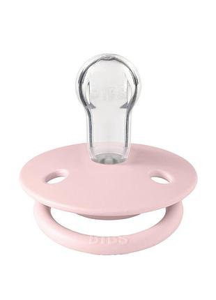 Соска пустушка bibs de lux silicone (кругла) 0-36 міс – blossom