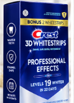 Набор crest 3d whitestrips professional effects, полоски для белых зубов