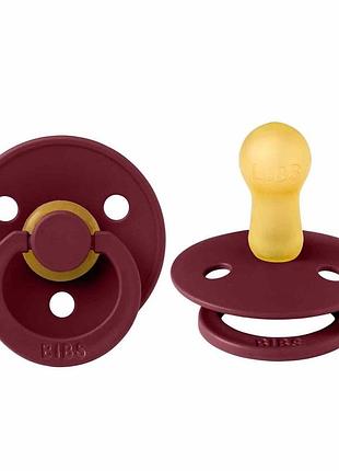 Соска пустушка bibs colour latex кругла elderberry 6-18 міс