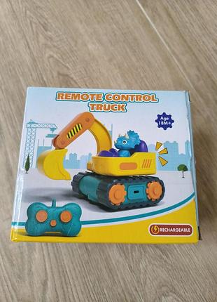 Детский экскаватор на радиоуправлении с динозавриками (remote control dinosaur truck)