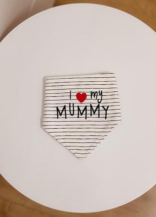 Слинявчик нагрудник для малюка l love my mummy 0-6 міс george