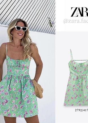 Платье в цветочный принт нова колекція zara мої плаття сукня
