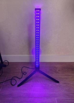 Ультрафіолетова led лампа (black light) 10w на тринозі з usb та блоком живлення