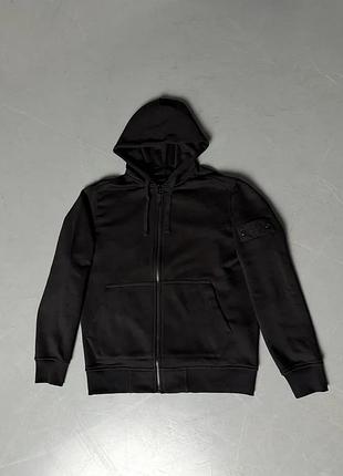 Stone island зіп худі black ghost