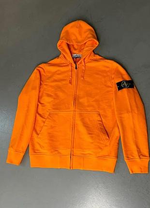 Stone island зіп худі помаранчевий