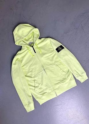 Stone island зіп худі лимонний