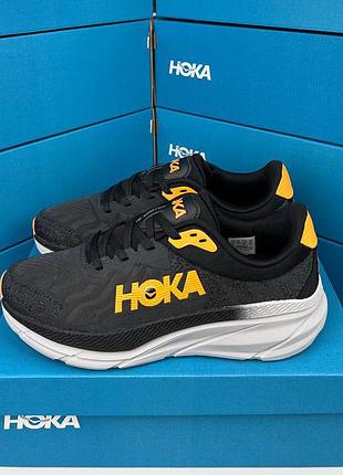 Чоловічі трекінгові кросівки hoka challenger art 7 чорні бігові з текстиля зручні для заняття спортом демісезонні хока челенджер