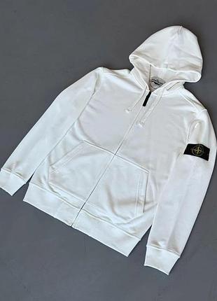 Stone island зіп худі айворі