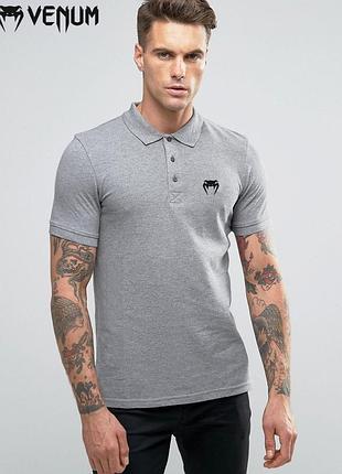 Футболка поло venum | серая тенниска венум xs xxl