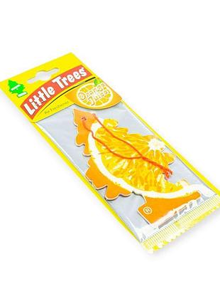 Ароматизатор на дзеркало сухий ялинка little trees "orange juice"