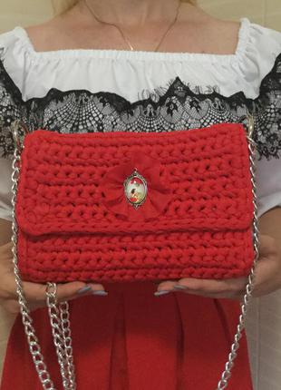 Vip красная сумка стильная модная сумочка через плечо женские сумки