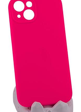 Чохол silicone case box для apple iphone 13 бампер із мікрофіброю рожевий (без лого)